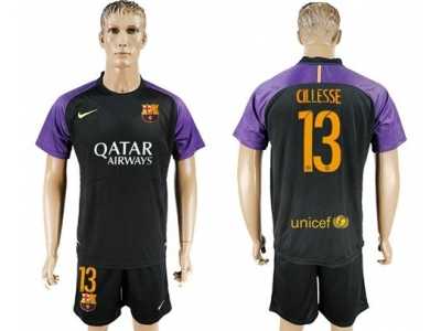 Barcelona #13 Cillesse Black Goalkeeper Soccer Club Jerseys