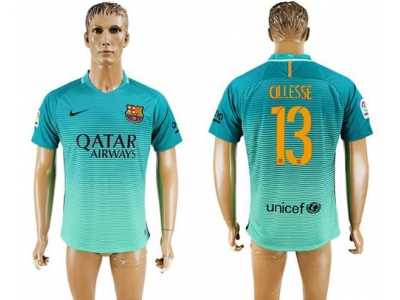 Barcelona #13 Cillesse Sec Away Soccer Club Jerseys