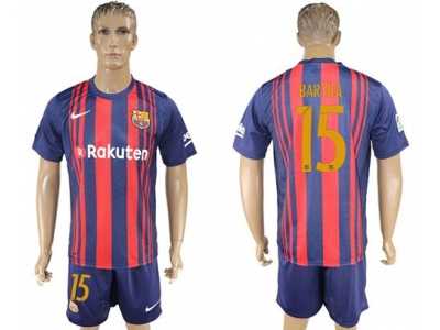 Barcelona #15 Bartra Home Soccer Club Jerseyss
