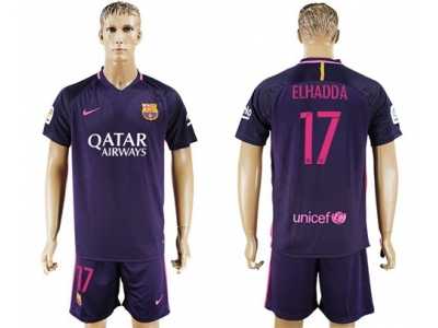 Barcelona #17 Elhadda Away Soccer Club Jerseys