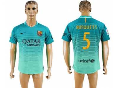 Barcelona #5 Busquets Sec Away Soccer Club Jerseyss