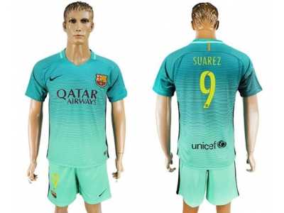 Barcelona #9 Suarez Sec Away Soccer Club Jersey