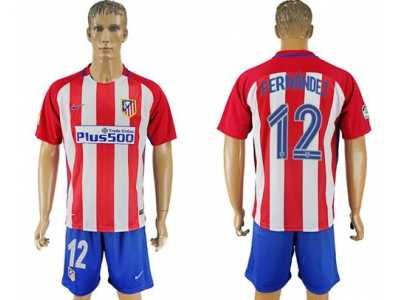 Atletico Madrid #12 Fernandez Home Soccer Club Jersey