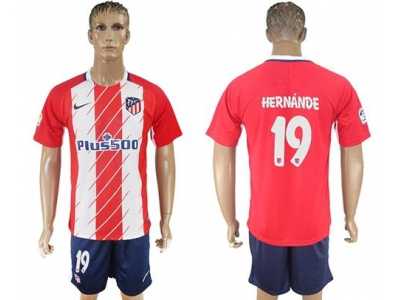 Atletico Madrid #19 Hernande Home Soccer Club Jersey