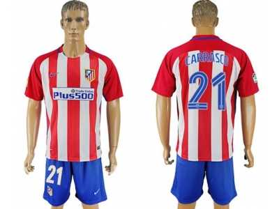 Atletico Madrid #21 Carrasco Home Soccer Club Jerseys