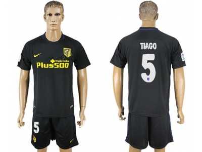Atletico Madrid #5 Tiago Away Soccer Club Jerseys