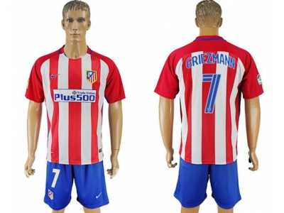 Atletico Madrid #7 Griezmann Home Soccer Club Jerseys