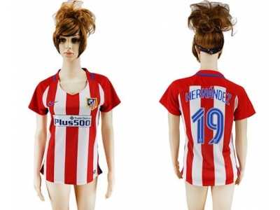 Women's Atletico Madrid #19 Hernandez Home Soccer Club Jersey
