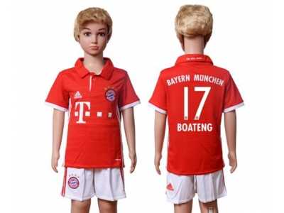 Bayern Munchen #17 Boateng Home Kid Soccer Club Jersey