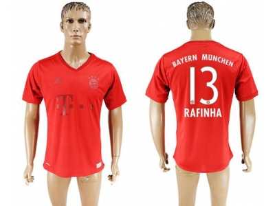 Bayern Munchen #13 Rafinha Marine Environmental Protection Home Soccer Club Jersey