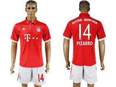 Bayern Munchen #14 Pizarro Home Soccer Club Jersey