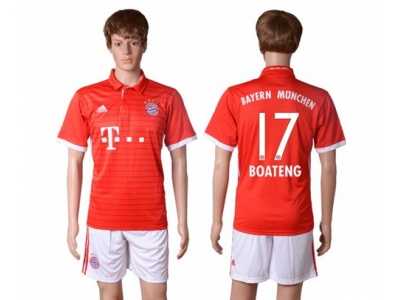 Bayern Munchen #17 Boateng Home Soccer Club Jerseys