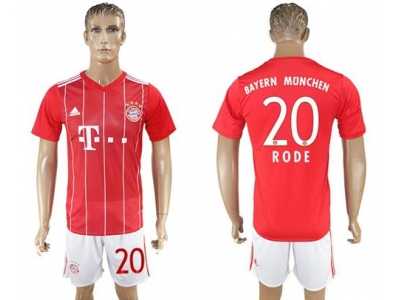 Bayern Munchen #20 Rode Home Soccer Club Jerseyss
