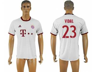 Bayern Munchen #23 Vidal White Soccer Club Jersey