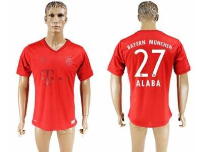 Bayern Munchen #27 Alaba Marine Environmental Protection Home Soccer Club Jersey