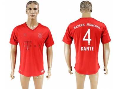 Bayern Munchen #4 Dante Marine Environmental Protection Home Soccer Club Jersey