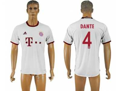Bayern Munchen #4 Dante White Soccer Club Jersey