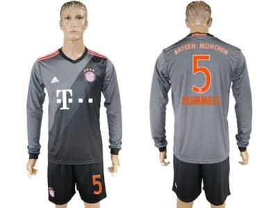 Bayern Munchen #5 Hummels Away Long Sleeves Soccer Club Jersey