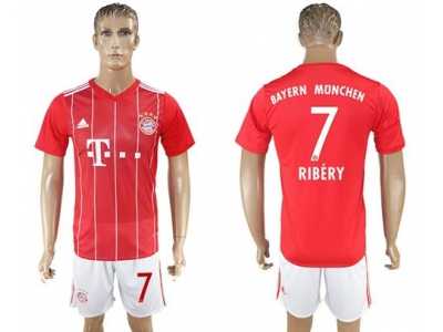 Bayern Munchen #7 Ribery Home Soccer Club Jerseyss