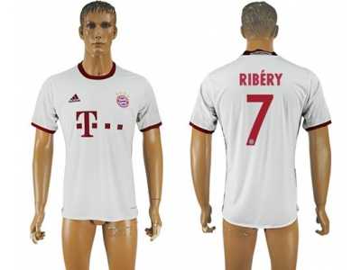 Bayern Munchen #7 Ribery White Soccer Club Jersey