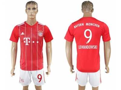 Bayern Munchen #9 Lewandowski Home Soccer Club Jerseyss