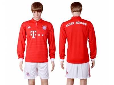 Bayern Munchen Blank Home Long Sleeves Soccer Club Jerseys