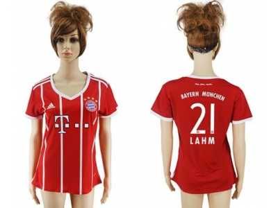 Women's Bayern Munchen #21 Lahm Home Soccer Club Jersey