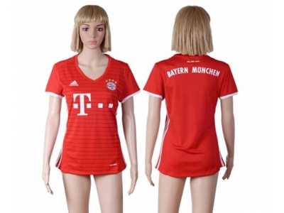 Women's Bayern Munchen Blank Home Soccer Club Jerseys