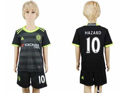 Chelsea #10 Hazard Away Kid Soccer Club Jersey