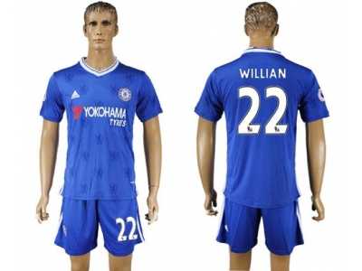Chelsea #22 Willian Home Soccer Club Jerseys