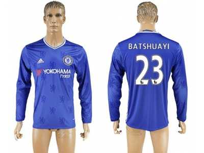 Chelsea #23 Batshuayi Home Long Sleeves Soccer Club Jersey