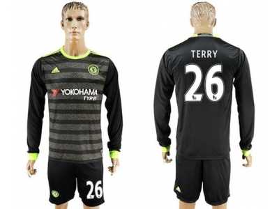 Chelsea #26 Terry Sec Away Long Sleeves Soccer Club Jersey