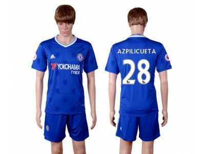 Chelsea #28 Azpilicueta Home Soccer Club Jerse