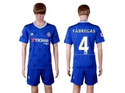 Chelsea #4 Fabregas Home Soccer Club Jerse