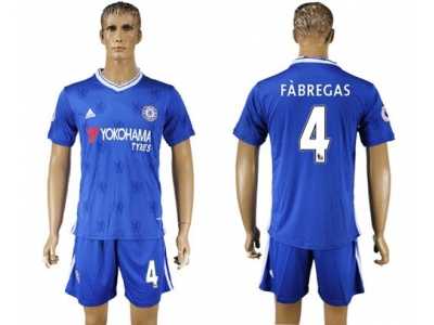 Chelsea #4 Fabregas Home Soccer Club Jerseys