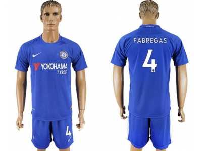 Chelsea #4 Fabregas Home Soccer Club Jerseyssss