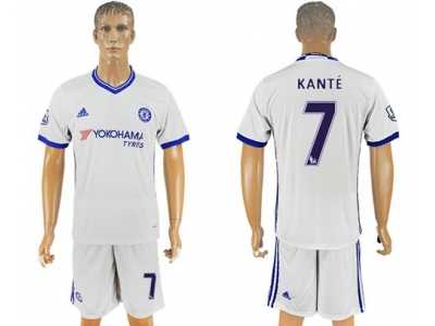 Chelsea #7 Kante White Soccer Club Jersey