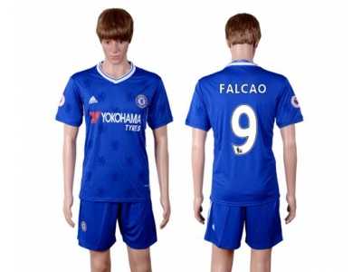 Chelsea #9 Falcao Home Soccer Club Jerse