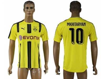 Dortmund #10 Mkhitaryan Home Soccer Club Jersey