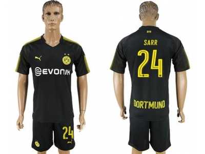 Dortmund #24 Sarr Away Soccer Club Jerseys