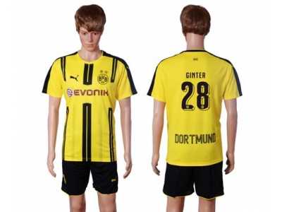 Dortmund #28 Ginter Home Soccer Club Jerseyss