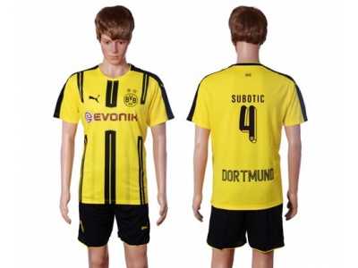 Dortmund #4 Subotic Home Soccer Club Jerseyss