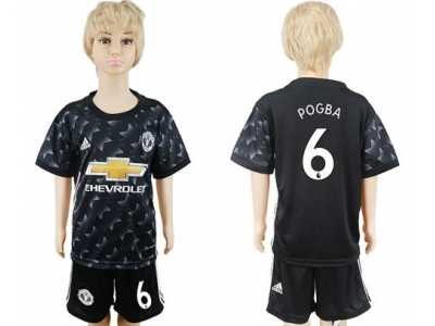 Manchester United #6 Pogba Away Kid Soccer Club Jersey