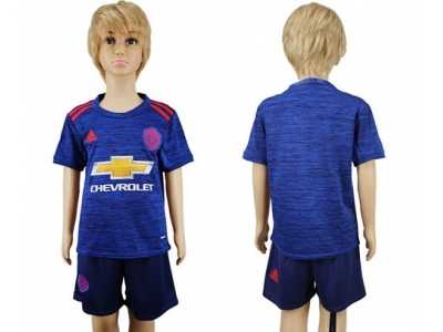 Manchester United Blank Away Kid Soccer Club Jersey1