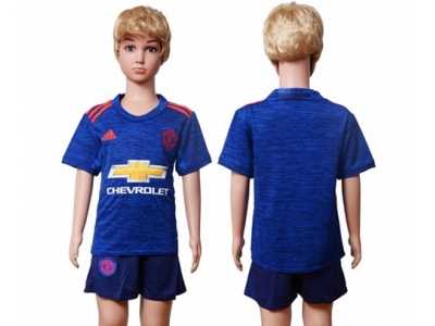 Manchester United Blank Away Kid Soccer Club Jersey