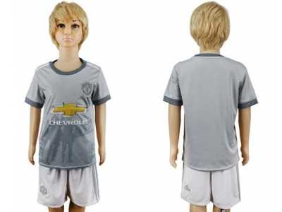 Manchester United Blank Sec Away Kid Soccer Club Jersey