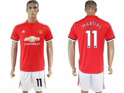 Manchester United #11 Martial Red Home Soccer Club Jersey 1