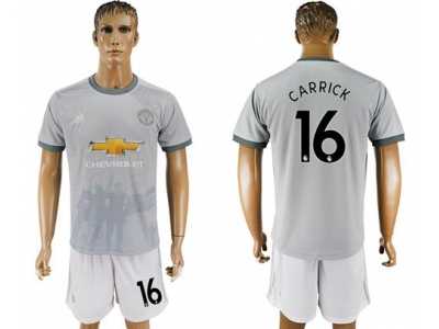 Manchester United #16 Carrick Sec Away Soccer Club Jersey 1