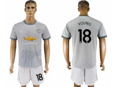 Manchester United #18 Young Sec Away Soccer Club Jersey 1