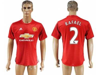 Manchester United #2 Rafael Red Home Soccer Club Jersey 1